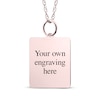 Thumbnail Image 2 of Small Rectangle Photo Charm Necklace 10K Rose Gold 18&quot;