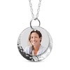 Thumbnail Image 1 of Round Photo & Hammered Disc Charms Necklace Sterling Silver 18&quot;