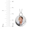 Thumbnail Image 3 of Round Photo & Hammered Disc Charms Necklace Sterling Silver 18&quot;