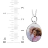 Thumbnail Image 3 of Small Oval Photo Charm Necklace Sterling SIlver 18&quot;