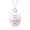 Thumbnail Image 1 of Medium Oval Photo Charm Necklace 10K Rose Gold 18"