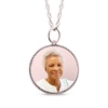 Thumbnail Image 1 of Small Round Rope Edge Photo Charm Necklace 10K Rose Gold 18&quot;