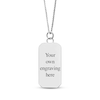 Thumbnail Image 1 of Men's Photo Dog Tag Necklace 10K White Gold 22"