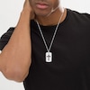 Thumbnail Image 4 of Men's Double Dog Tag Photo & Cross Swivel Necklace Sterling Silver 22&quot;