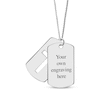 Thumbnail Image 2 of Men's Double Dog Tag Photo & Cross Swivel Necklace 10K White Gold 22&quot;