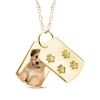 Thumbnail Image 1 of Double Dog Tag Photo & Footprints Swivel Necklace 10K Yellow Gold 18&quot;