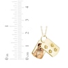 Thumbnail Image 3 of Double Dog Tag Photo & Footprints Swivel Necklace 10K Yellow Gold 18&quot;