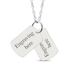 Thumbnail Image 2 of Double Dog Tag Photo & Footprints Swivel Necklace 10K White Gold 18&quot;