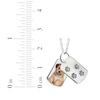 Thumbnail Image 3 of Double Dog Tag Photo & Footprints Swivel Necklace 10K White Gold 18&quot;