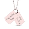 Thumbnail Image 2 of Double Dog Tag Photo & Footprints Swivel Necklace 10K Rose Gold 18&quot;