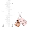 Thumbnail Image 3 of Double Dog Tag Photo & Footprints Swivel Necklace 10K Rose Gold 18&quot;