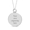 Thumbnail Image 2 of Double Round Photo & Handwritten Message Charm Swivel Necklace 10K White Gold 18&quot;