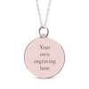 Thumbnail Image 2 of Double Round Photo & Handwritten Message Charm Swivel Necklace 10K Rose Gold 18&quot;