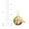 Thumbnail Image 3 of Round Photo & Wing Charms Necklace 10K Yellow Gold 18&quot;