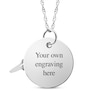 Thumbnail Image 2 of Round Photo & Wing Charms Necklace 10K White Gold 18&quot;