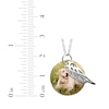 Thumbnail Image 3 of Round Photo & Wing Charms Necklace 10K White Gold 18&quot;