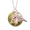 Thumbnail Image 1 of Round Photo & Wing Charms Necklace 10K Rose Gold 18&quot;