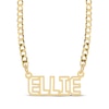 Thumbnail Image 1 of Stenciled Name Curb Chain Necklace 14K Yellow Gold 18&quot;