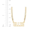 Thumbnail Image 2 of Stenciled Name Curb Chain Necklace 14K Yellow Gold 18&quot;