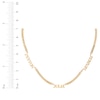 Thumbnail Image 1 of Three-Name Curb Chain Necklace 14K Yellow Gold 18"