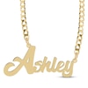 Thumbnail Image 1 of Script Name Curb Chain Necklace 14K Yellow Gold 18&quot;