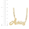 Thumbnail Image 2 of Script Name Curb Chain Necklace 14K Yellow Gold 18&quot;