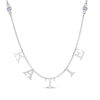 Thumbnail Image 0 of Diamond Station Name Necklace 1/8 ct tw Sterling Silver 18"
