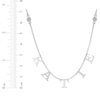 Thumbnail Image 1 of Diamond Station Name Necklace 1/8 ct tw Sterling Silver 18"