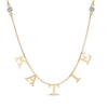 Thumbnail Image 1 of Diamond Station Name Necklace 1/8 ct tw 10K Yellow Gold 18&quot;