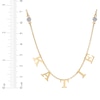 Thumbnail Image 2 of Diamond Station Name Necklace 1/8 ct tw 10K Yellow Gold 18&quot;