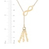 Thumbnail Image 2 of Diamond Accent Three-Name Tassel Infinity Lariat Necklace 10K Yellow Gold 18&quot;