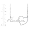 Thumbnail Image 2 of Diamond Heart & Script Name Necklace 3/8 ct tw Sterling Silver 18&quot;