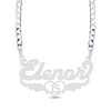 Thumbnail Image 0 of Name & Wings Quinceañera Curb Chain Necklace Sterling Silver 18"