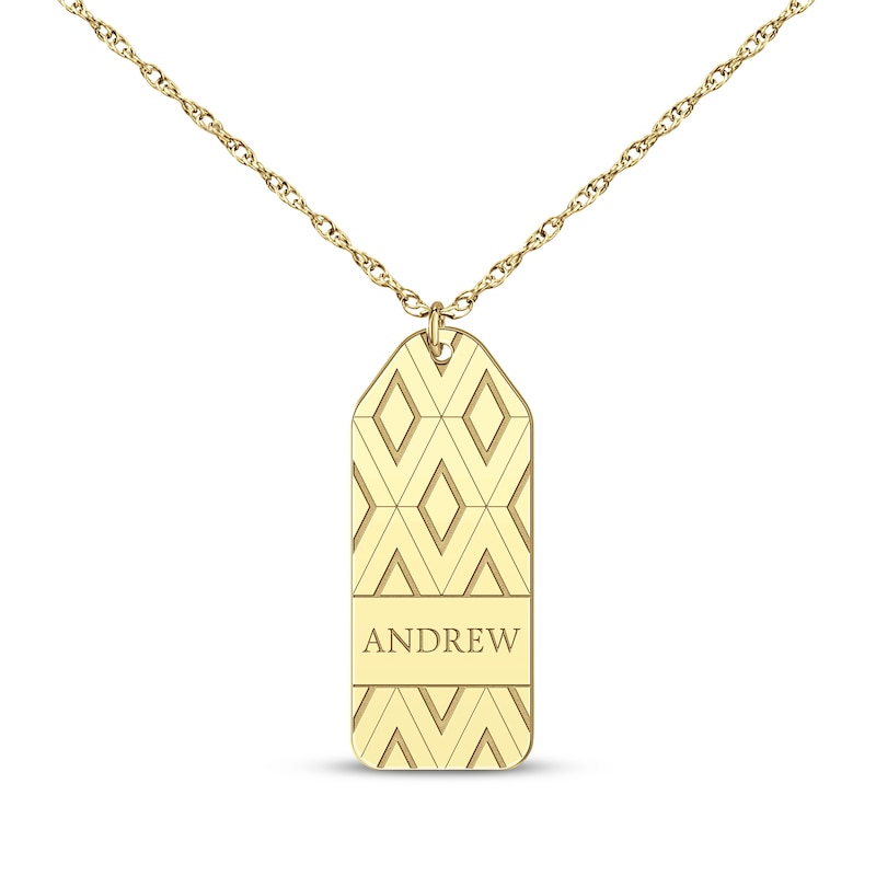 Main Image 1 of Patterned Necklace 10K Yellow Gold 22&quot;