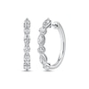 Thumbnail Image 1 of Lab-Grown Diamonds by KAY Marquise & Round-Cut Hoop Earrings 1-1/2 ct tw 10K White Gold