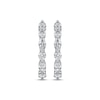 Thumbnail Image 2 of Lab-Grown Diamonds by KAY Marquise & Round-Cut Hoop Earrings 1-1/2 ct tw 10K White Gold