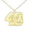 Thumbnail Image 1 of Soccer Double Digit Number & Name Necklace 14K Yellow Gold 22&quot;