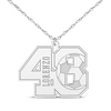 Thumbnail Image 0 of Soccer Double Digit Number & Name Necklace Sterling Silver 22"