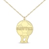 Thumbnail Image 1 of Soccer Name & Number Necklace 10K Yellow Gold 22&quot;