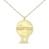 Thumbnail Image 1 of Soccer Name & Number Necklace 14K Yellow Gold 22&quot;