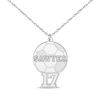 Thumbnail Image 1 of Soccer Name & Number Necklace Sterling Silver 22&quot;