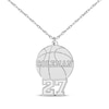 Thumbnail Image 0 of Basketball Name & Number Necklace Sterling Silver 22"