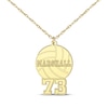 Thumbnail Image 1 of Volleyball Name & Number Necklace 14K Yellow Gold 22&quot;