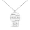 Thumbnail Image 0 of Baseball Name & Number Necklace Sterling Silver 22"