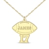 Thumbnail Image 1 of Football Name & Number Necklace 10K Yellow Gold 22&quot;