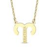 Thumbnail Image 1 of Aries Zodiac Symbol Name Necklace 10K Yellow Gold 18&quot;