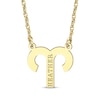 Thumbnail Image 1 of Aries Zodiac Symbol Name Necklace 14K Yellow Gold 18&quot;