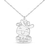 Thumbnail Image 1 of Cow Diamond Accent Necklace 14K White Gold 18&quot;