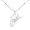 Thumbnail Image 1 of Cowboy Hat Necklace 14K White Gold 18&quot;