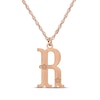 Thumbnail Image 0 of Brushed Letter Necklace 14K Rose Gold 18"